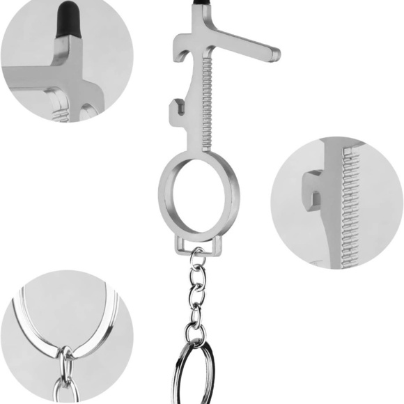 Set Of 2 Silicone Key Ring Bracelet Beaded Bangle Wristlet Keychain Teal - Picture 6 of 10